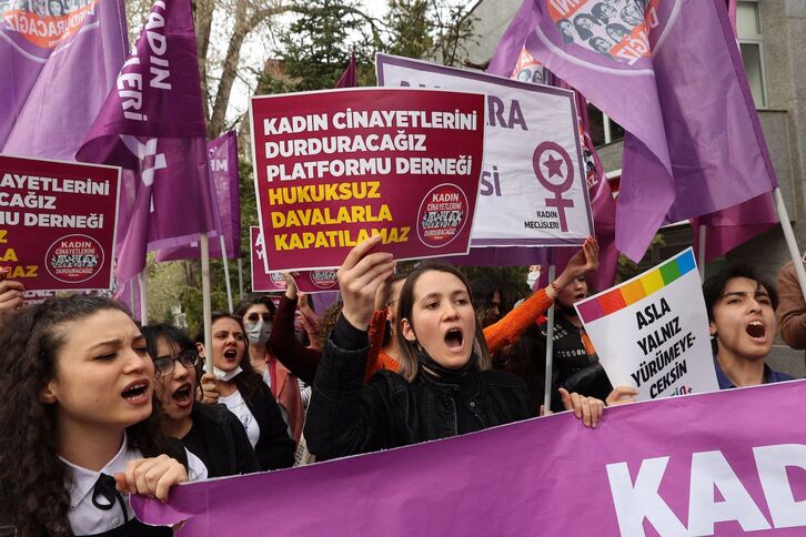 Manifestación celebrada este fin de semana en Ankara.