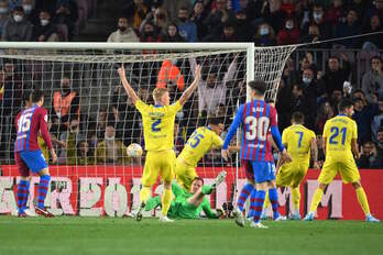 Lucas Pérez, ex del Alavés, marcó el gol del triunfo en el Camp Nou.