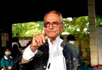 José Ramos-Horta, cuando acudió a votar.