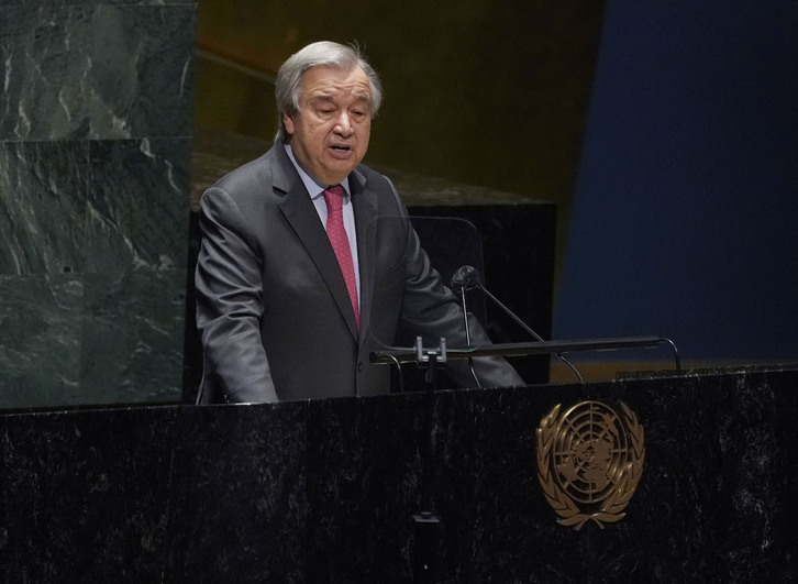 El secretario general de la ONU, António Guterres.