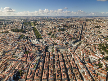 Vista aérea de Lisboa.