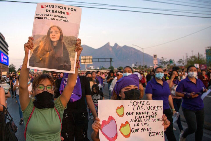 Movilizaciones para exigir justicia para Debanhi Escobar.