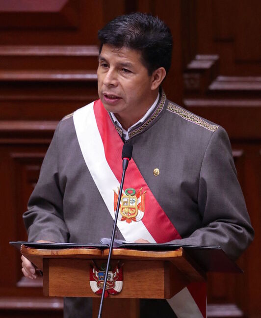 El presidente de Perú, Pedro Castillo.