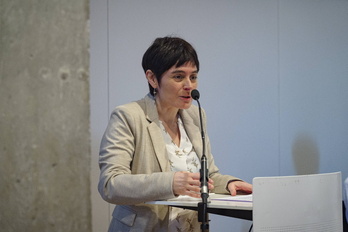 Garbiñe Aranburu, en una reciente intervención pública. 