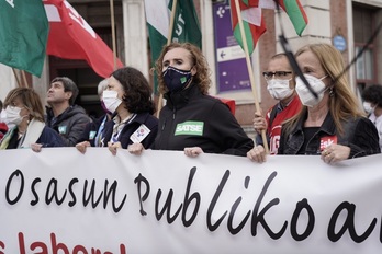 Sindikatuek asteazken honetan egin dute protesta, Osakidetzari negoziaketarako dei eginez.