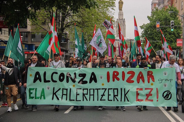 Alconzako langileen manifestazioa Bilbon. 