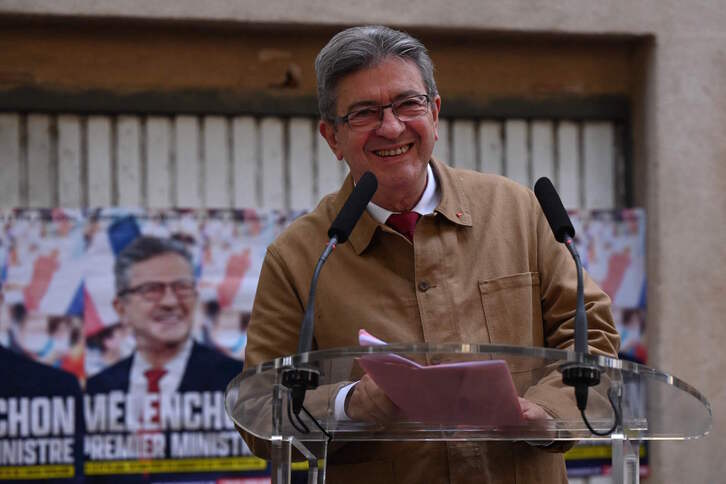 Jean-Luc Mélenchon, durante el acto en Marsella. 