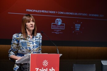 Idoia Mendia ha presentado este lunes el proyecto ZainLab.