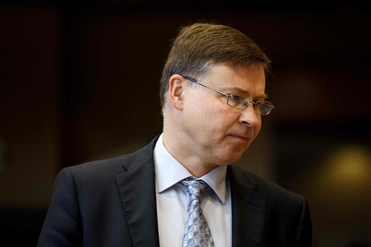 El vicepresidente económico de la Comisión Europea, Valdis Dombrovskis.