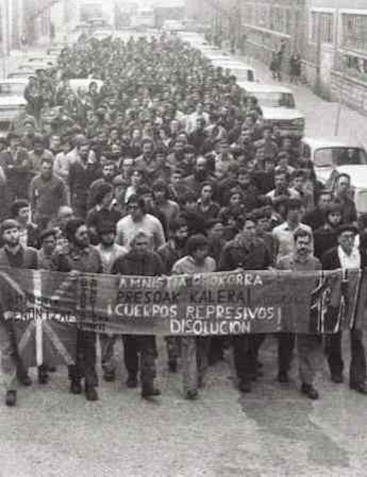 Amnistiaren Aldeko Asteko manifestazioa, 1977an.