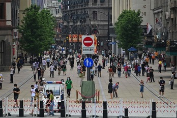 Vista del distrito de Huangpu, en la megaurbe de Shanghai.