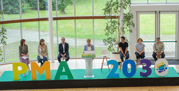 Arantxa Tapia ha presentado el quinto Programa Marco Ambiental de Euskadi 2030.