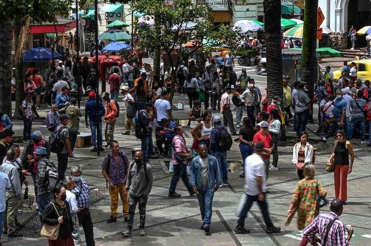 Imagen en las calles de la ciudad de Medellín