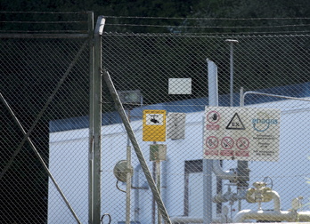 Zona de bombeo de la compañía Enagas del gasoducto Euskodour en Irun.