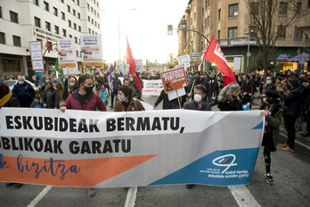 EHko Eskubide Sozialen Kartaren mobilizazio baten artxiboko irudia.