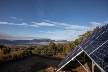 Instalación fotovoltaica en el municipio alavés de Erriberagoitia.
