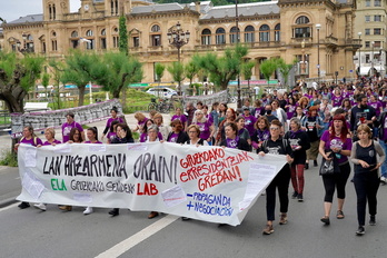 Maiatzean Donostian egindako manifestazio baten argazkia. 