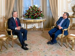 Iván Duque y Gustavo Petro, durante su encuentro.