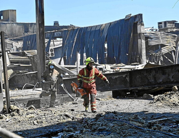 Desolación en la zona atacada.