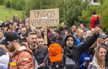 Manifestación convocada en Mercedes Benz por ELA, LAB y ESK el pasado día 6.