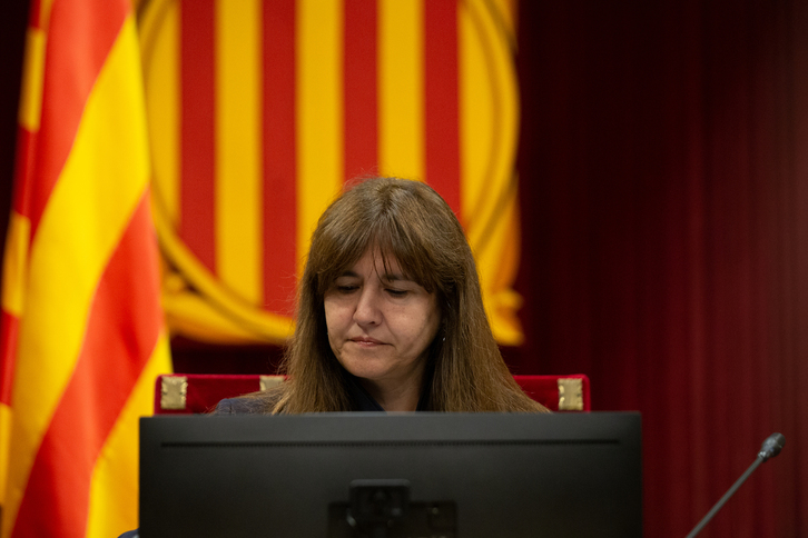 Laura Borràs, durante un pleno del Parlament. 