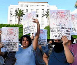 Protesta el pasado día 1 en Rabat por las muertes en la valla.