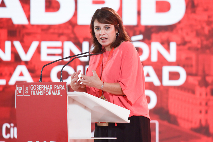 Adriana Lastra, durante la Convención del PSOE a principios de julio. 