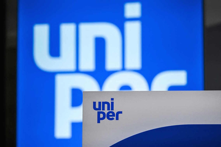 Logotipo de la empresa gasística Uniper, que será rescatada por Alemania.