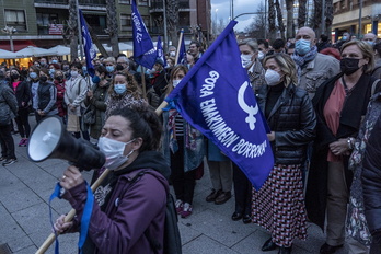 Bortxaketa bat salatzeko manifestazioa Barakaldon. 