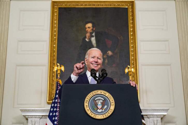 Joe Biden en una comparecencia sobre la inflación de este jueves.