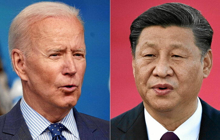 Combo de imágenes de los presidentes de EEUU, Joe Biden, y de China, Xi Jinping.