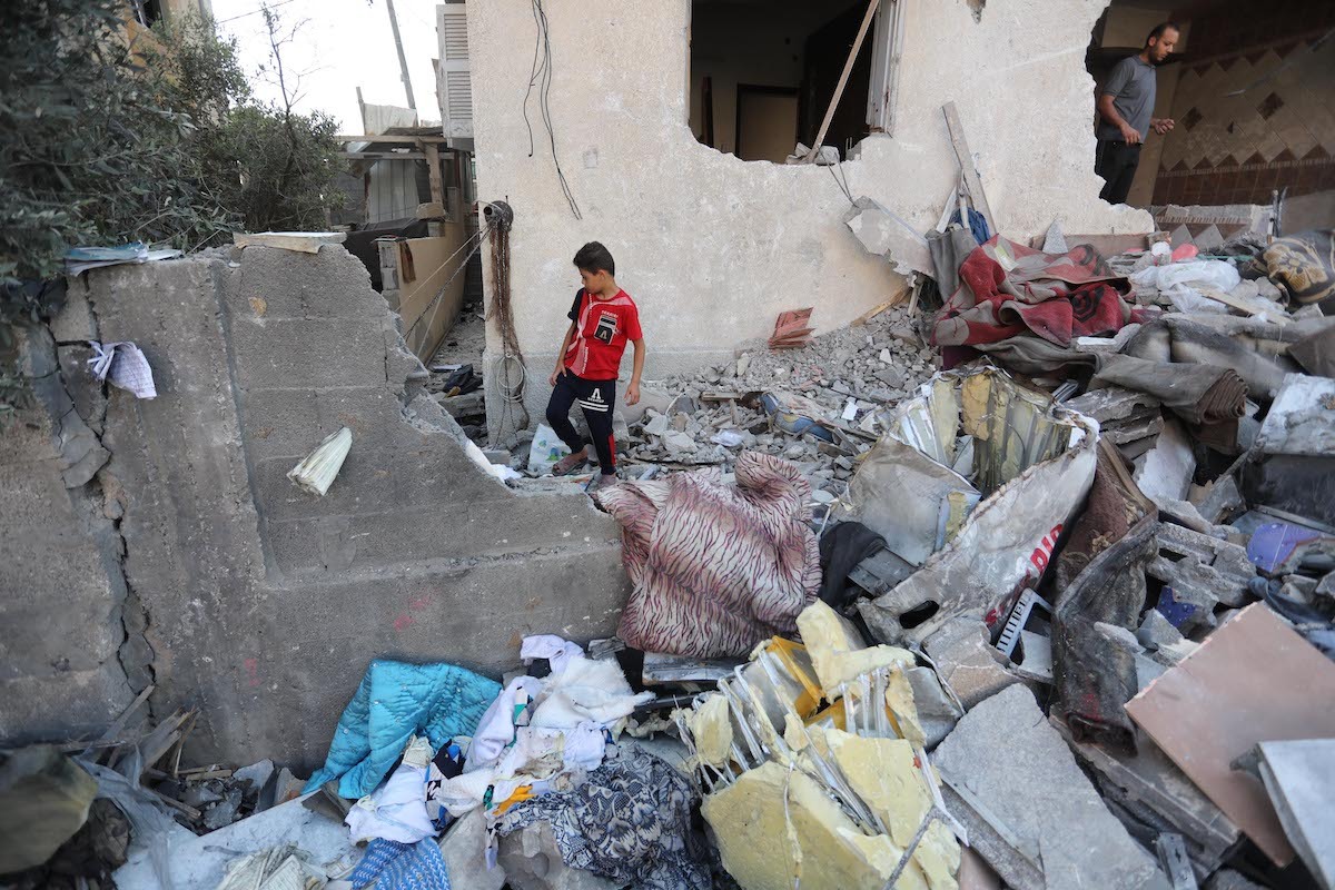 Una de las casas bombardeadas en Gaza en la &uacute;ltima ofensiva militar israel&iacute;.