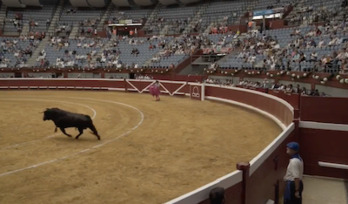 Aspecto de las gradas de Illunbe en la corrida del domingo.