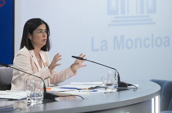 Carolina Darias, durante la rueda de prensa posterior a una reunión del Consejo de Ministros de este martes.