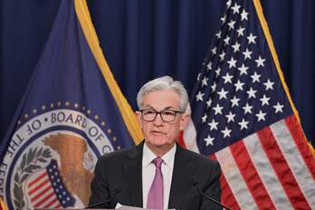 El presidente de la Reserva Federal de EEUU, Jerome Powell, durante una conferencia de prensa en Washington el pasado 27 de julio.