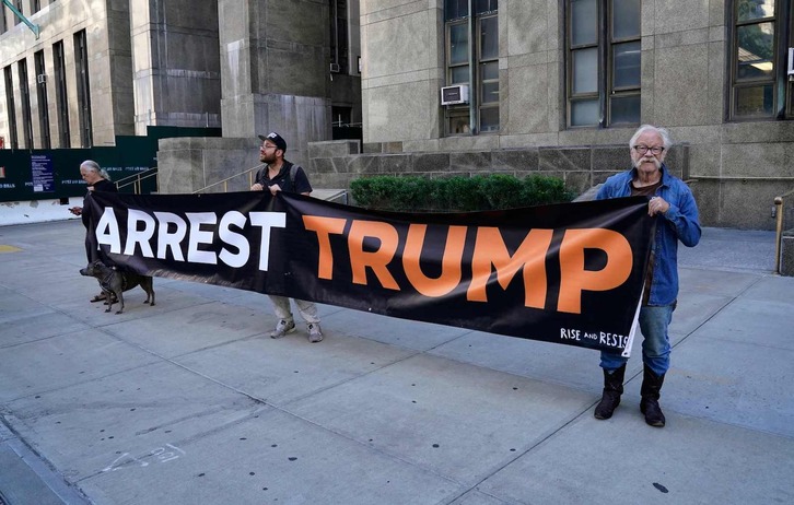 Protesta contra Donald Trump en Nueva York.