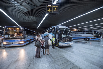 Imagen de la estación de autobuses de Iruñea.