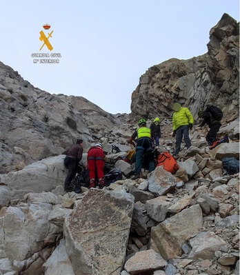Rescate de la Guardia Civil de montaña en el Pirineo aragonés