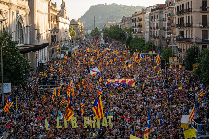 La Diada volvió a reunir a miles de personas en Barcelona.
