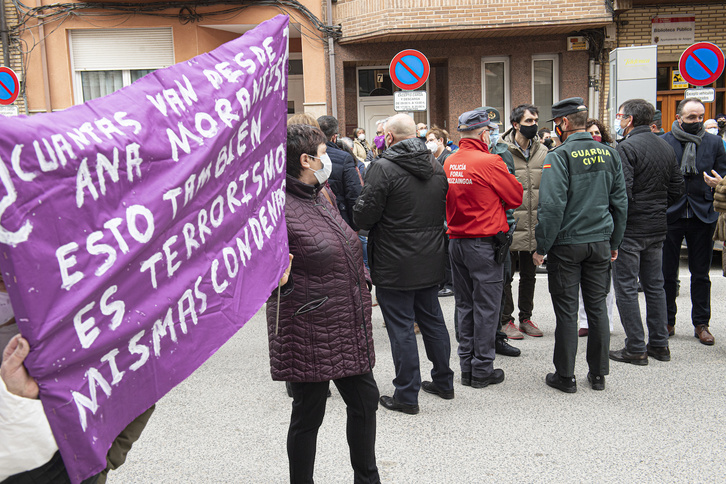 Imagen de archivo de una movilización contra la violencia machista en Azagra. 