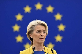 Ursula Von der Leyen, durante su intervención en el Parlamento Europeo.