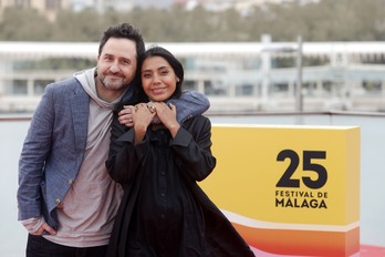 El cineasta estadounidense Justin Lerner y la actriz Karen Martínez. 