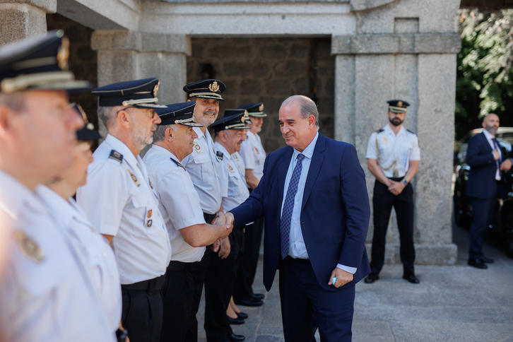 El director de la Policía española, Francisco Pardo Piqueras, en un acto del cuerpo.