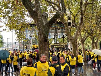 Inicio de la marcha en Donostia. 