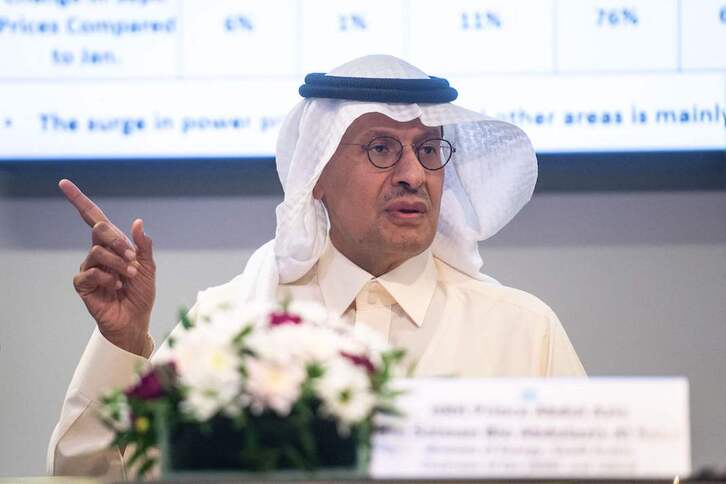 El ministro de Energía de Arabia Saudí, Abdulaziz bin Salman.