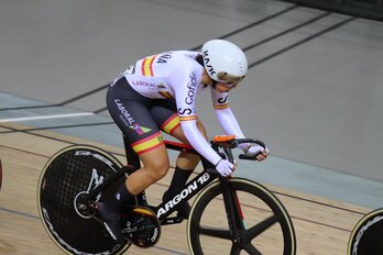 Tania Calvo, durante la prueba de eliminación.