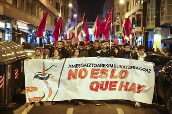 Manifestación de Eragin a finales de 2019 contra la precariedad juvenil.