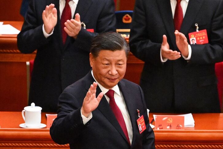 El presidente de China, Xi Jinping, a su llegada al Congreso del PCCh.