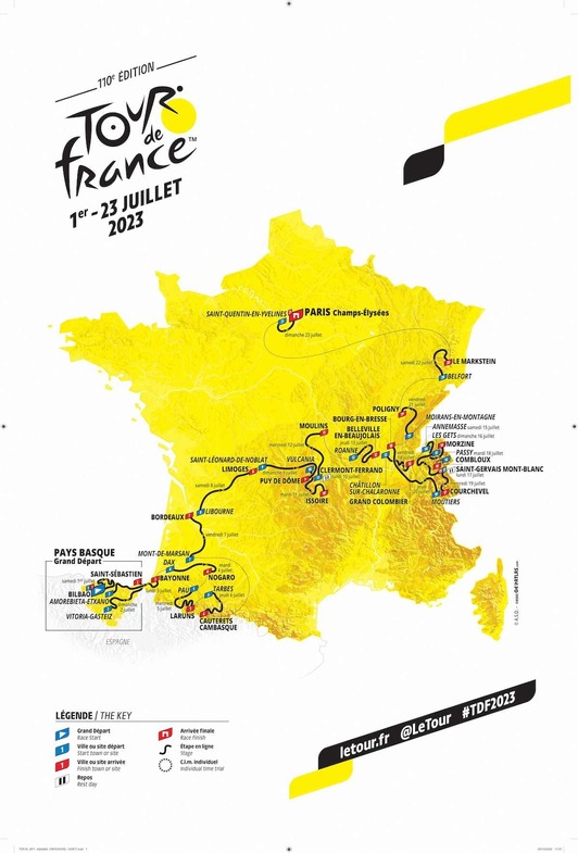 Este es el recorrido del Tour de 2023 que se ha presentado en París.