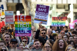 Manifestación a favor del matrimonio homosexual en Sídney. 